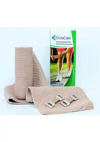Octacare Elastik Bandaj 20 cm x 4,5 m: Çok Yönlü Destek ve Stabilizasyon Sağlar