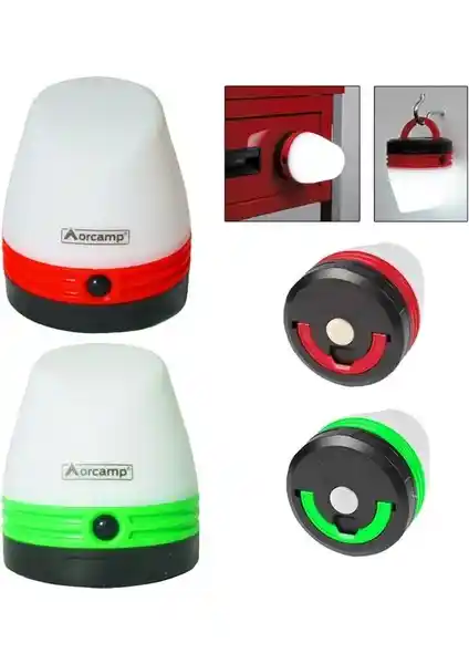 Orcamp Mini Mıknatıslı Fener Yeşil: Hafif, Suya Dayanıklı ve Çok Modlu Kamp Aydınlatması