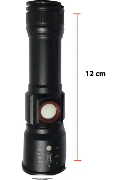 Panther PT-4060 USB Şarjlı 1000 Lümen El Feneri Güçlü ve Pratik Kullanım İçin