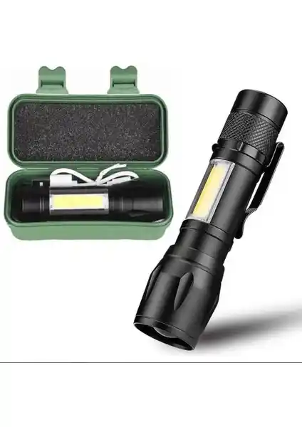 Panther PT-4140 Süper Parlak Cob Zoomlu LED El Feneri Günlük ve Acil Kullanımlar İçin