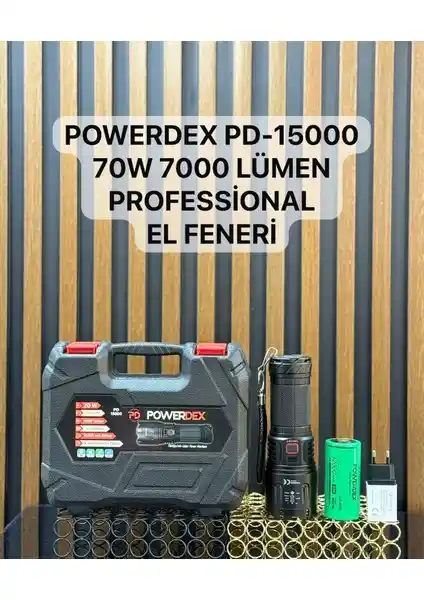 Powerdex 70W Profesyonel Avcı Feneri: Yüksek Güçlü, Dayanıklı ve Çok Yönlü Açık Hava Işık Kaynağı