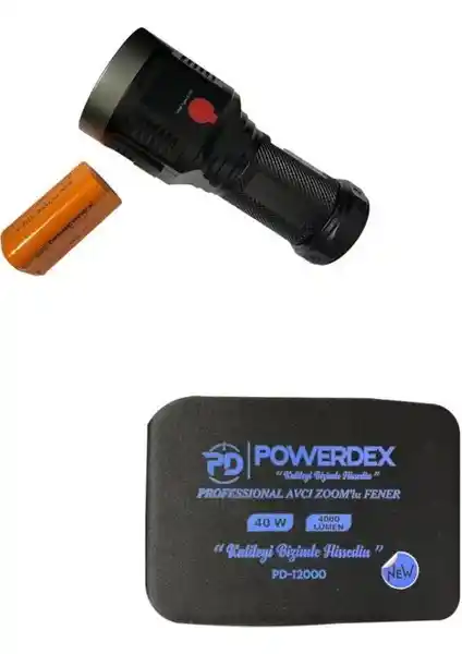 Powerdex PD-12000 Profesyonel Avcı Feneri: Güçlü, Dayanıklı ve Çok Fonksiyonlu El Feneri