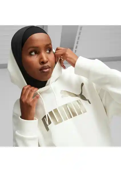 Puma Ess+ Metallic Logo Kadın Sweatshirt Şık ve Konforlu Günlük Spor Giyim Seçeneği