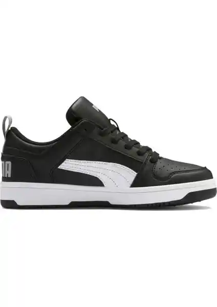 Puma Rebound Layup Low SL Jr Çocuk Spor Ayakkabısı Siyah Modern Tasarım ve Konfor