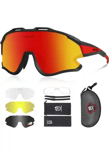 Queshark Polarize Anti-Uv Spor Güneş Gözlüğü Çok Yönlü ve Dayanıklı Tasarım