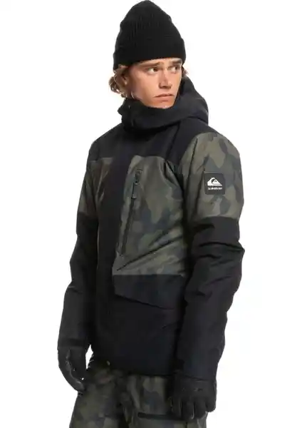 Quiksilver Mission Printed Block Erkek Su Geçirmez Kış Sporları Montu