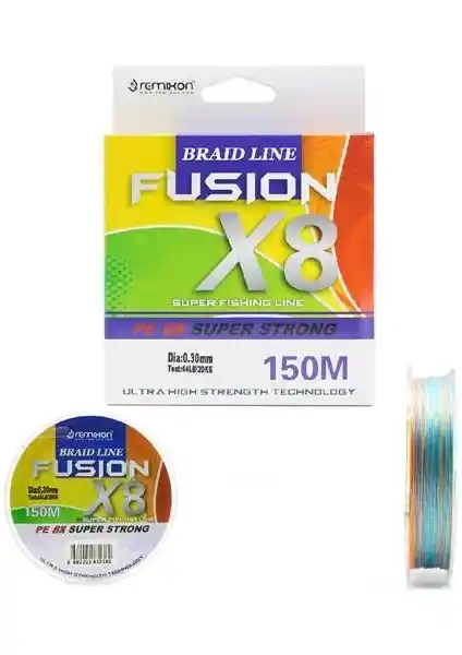 Remixon Fusion 8x 150M Çok Renkli IP Misina: Yüksek Dayanıklılık ve Esneklik Sunan Profesyonel Balıkçılık Malzemesi