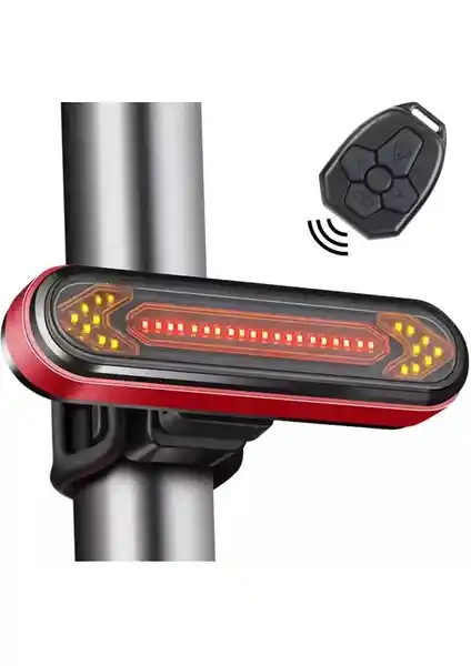 Robesbon USB Şarjlı Wireless Bisiklet Sinyal Stop Lambası Güvenlik ve Kolay Kullanım