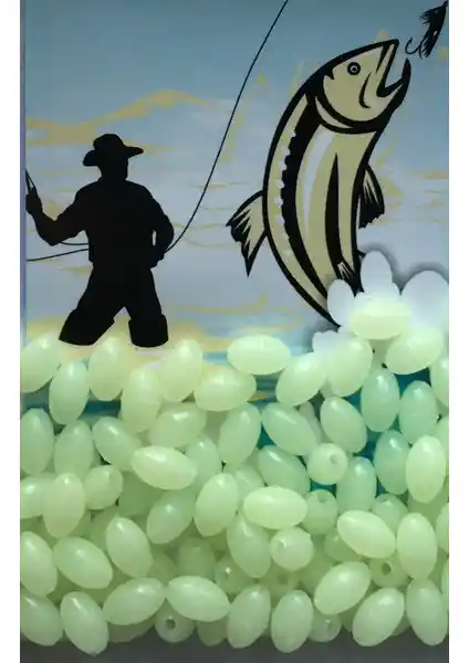 Sasa Fosforlu Oval Boncuk 100'lü Paket ile Dekorasyon ve El İşleri İçin Uygun Ürün