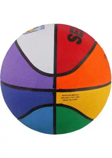 Selex Rb-5 Rainbow Renkli Kauçuk Basketbol Topu: Dayanıklı ve Canlı Renklerle Sahada Fark Yaratın