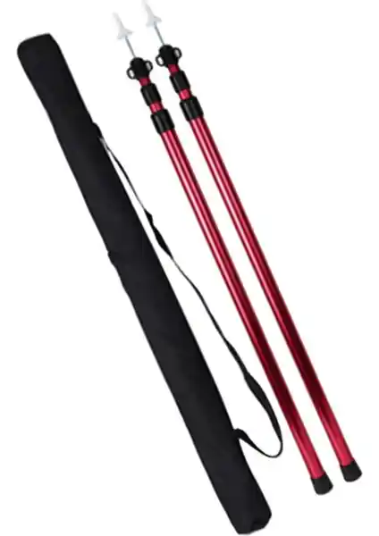 Sharplace 2 Parça Alüminyum Kamp Muşamba Direkleri Dayanıklı ve Taşınabilir Kamp Ekipmanı