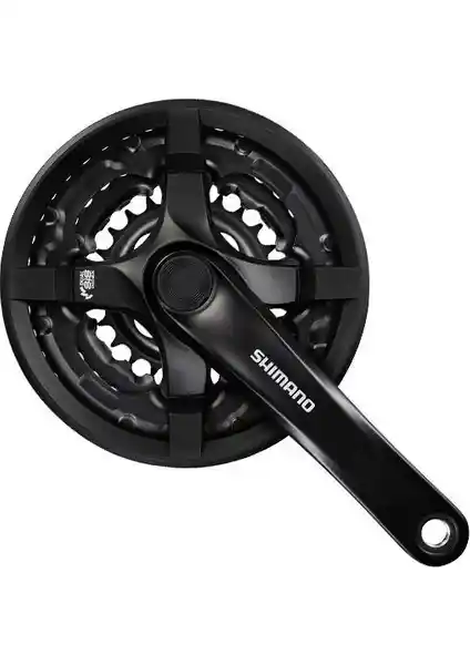 Shimano Tourney FC-TY501 Aynakol Siyah 42-34-24 Dişli, Dayanıklı ve Uyumlu Bisiklet Parçası