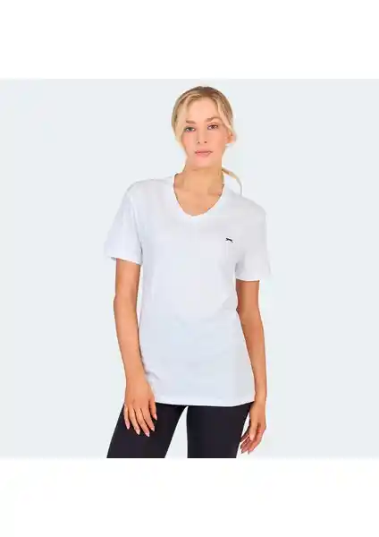 Slazenger Kadın Pamuklu Kıristen Tişört Modern ve Rahat Tasarımıyla Yaz Aylarına Uygun