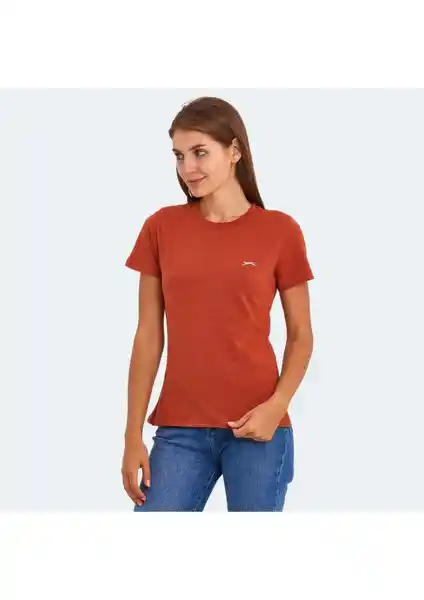 Slazenger KORNELI I Kadın Kiremit Tişörtü Şıklık ve Konfor Sunar