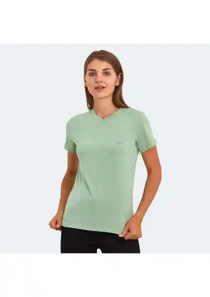 Slazenger Kristen I Kadın Tişört Açık Yeşil Modern Tasarım ve Yüksek Konfor Özellikleri