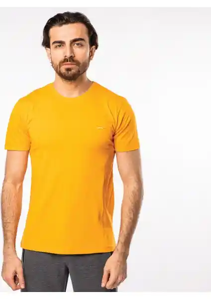 Slazenger SANDER KTN Erkek Tişört Turuncu - Konfor ve Şıklık Sunan Yazlık Spor Giyim Parçası