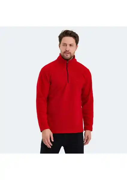 Slazenger SANNE Erkek Polar Kırmızı - Şık ve Konforlu Kış Giyim Seçeneği