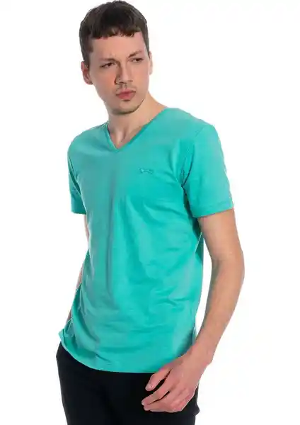 Slazenger SARGON Erkek Tişört Koyu Yeşil - Spor ve Günlük Kullanım İçin Uygun Tasarım