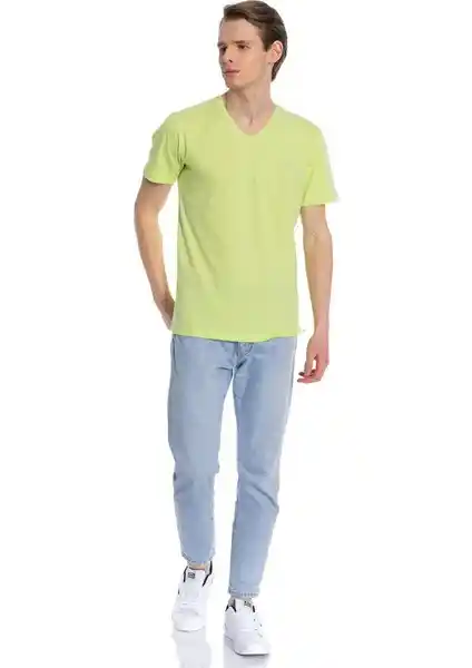 Slazenger SARGON Erkek Tişörtü Açık Yeşil Modern ve Rahat Tasarım