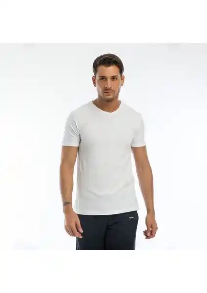 Slazenger SARGON KTN Erkek Tişörtü Beyaz: Şıklık ve Konfor Sunan Günlük Spor Giyim Parçası