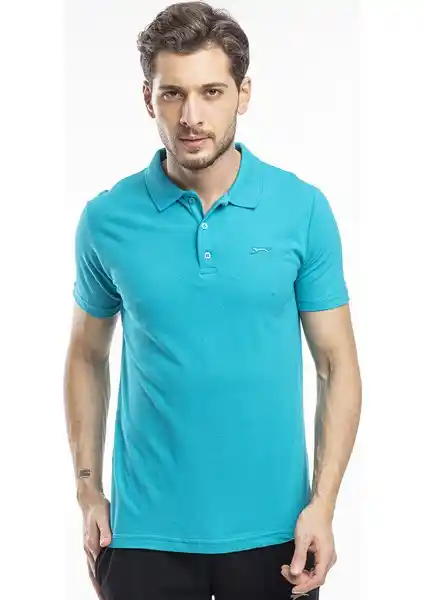 Slazenger SOHO Erkek Koyu Mavi Pamuklu Tişört Şık ve Rahat Günlük Kullanım İçin