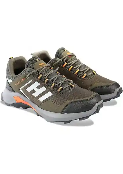 Slazenger ZUAN Erkek Outdoor Haki ve Turuncu Ayakkabılar Doğa ve Günlük Kullanım İçin Şık ve Dayanıklı