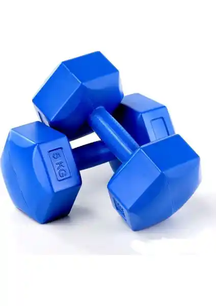 Spin 8 Kg X 2 Adet Plastik Mavi Dambıl CS-569 ile Evde ve Spor Salonunda Etkili Antrenmanlar