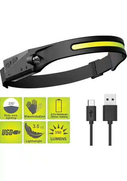 Sumeno PS-001 Çok Modlu COB LED Sensörlü Kafa Lambası Yüksek Performans ve Konfor