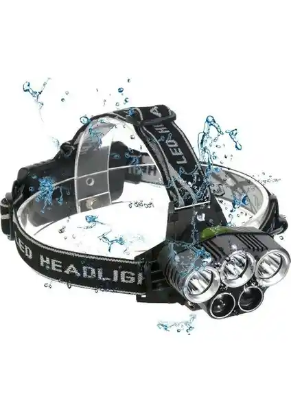 SW Future 95000LM 5x Xm-L T6 LED Kafa Lambası Yüksek Parlaklık ve Dayanıklılık