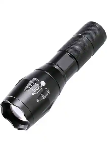 Tarez KM-108 Metal El Feneri Güçlü Işık ve Dayanıklılık Sunan Profesyonel Kullanım El Feneri