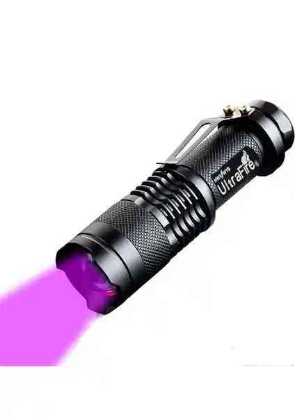 Ultrafire Kriminal UV Led Mor Işık El Feneri Güçlü ve Çok Yönlü UV Aydınlatma Çözümü