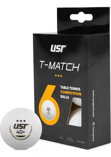 Usr T-Match 6'lı 3 Yılz Masa Tenisi Topu: Yüksek Kalite ve Performans Standartlarıyla Güvenilir
