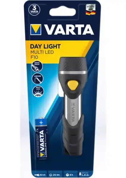 Varta 16631 Day Light Multi LED Fener: Dayanıklı ve Güçlü Taşınabilir Aydınlatma Çözümü