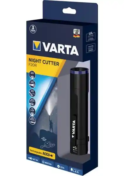Varta 18900 400 Lümen LED Şarjlı Fener: Yüksek Performanslı ve Dayanıklı Aydınlatma Çözümü