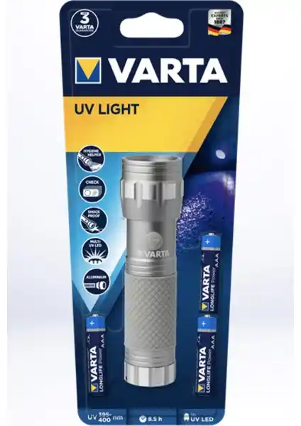 Varta UV Işık 15638 Güvenilir ve Çok Yönlü UV El Feneri Günlük ve Profesyonel Kullanım