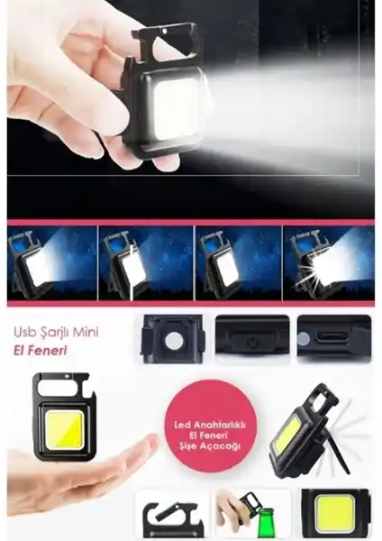 Xolotex USB Kablolu Mini Fener: Dayanıklı ve Çok Yönlü Portatif Işık Kaynağı
