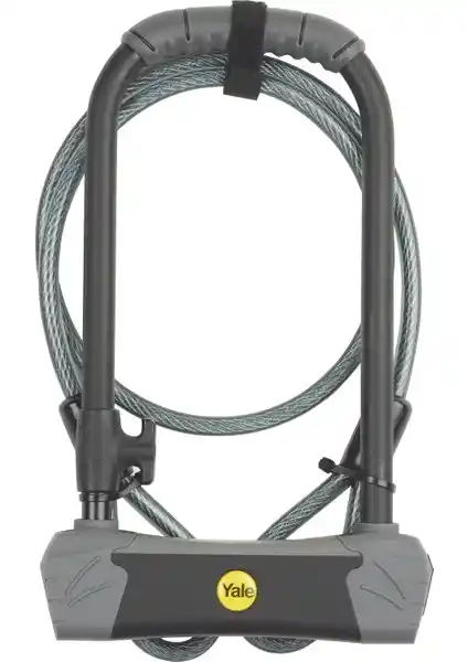 Yale Maksimum Güvenlikli Kablolu U Bisiklet Kilidi Altın Serisi Güçlü ve Dayanıklı Tasarım