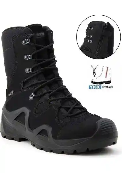 YDS ASTOR Fermuarlı Siyah Erkek Botu Günlük ve Outdoor Kullanımına Uygun Tasarım