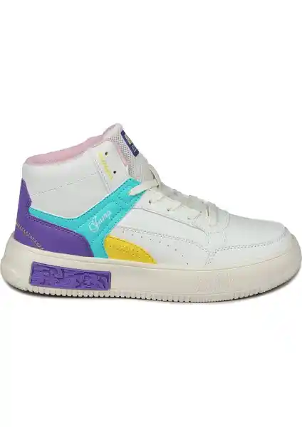 Yüksek Bilekli Bej Kadın Sneaker Günlük Şıklık ve Konfor Sunan Modern Tasarım