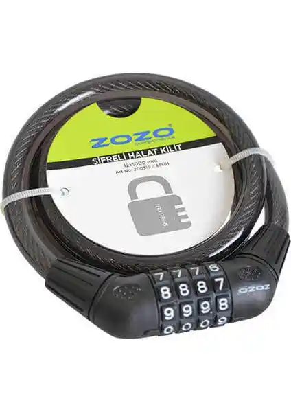 Zozo 12X100 4 Lü Şifreli Halat Kilit Güvenliğin Yeni Simgesi ve Kullanım Kolaylığı