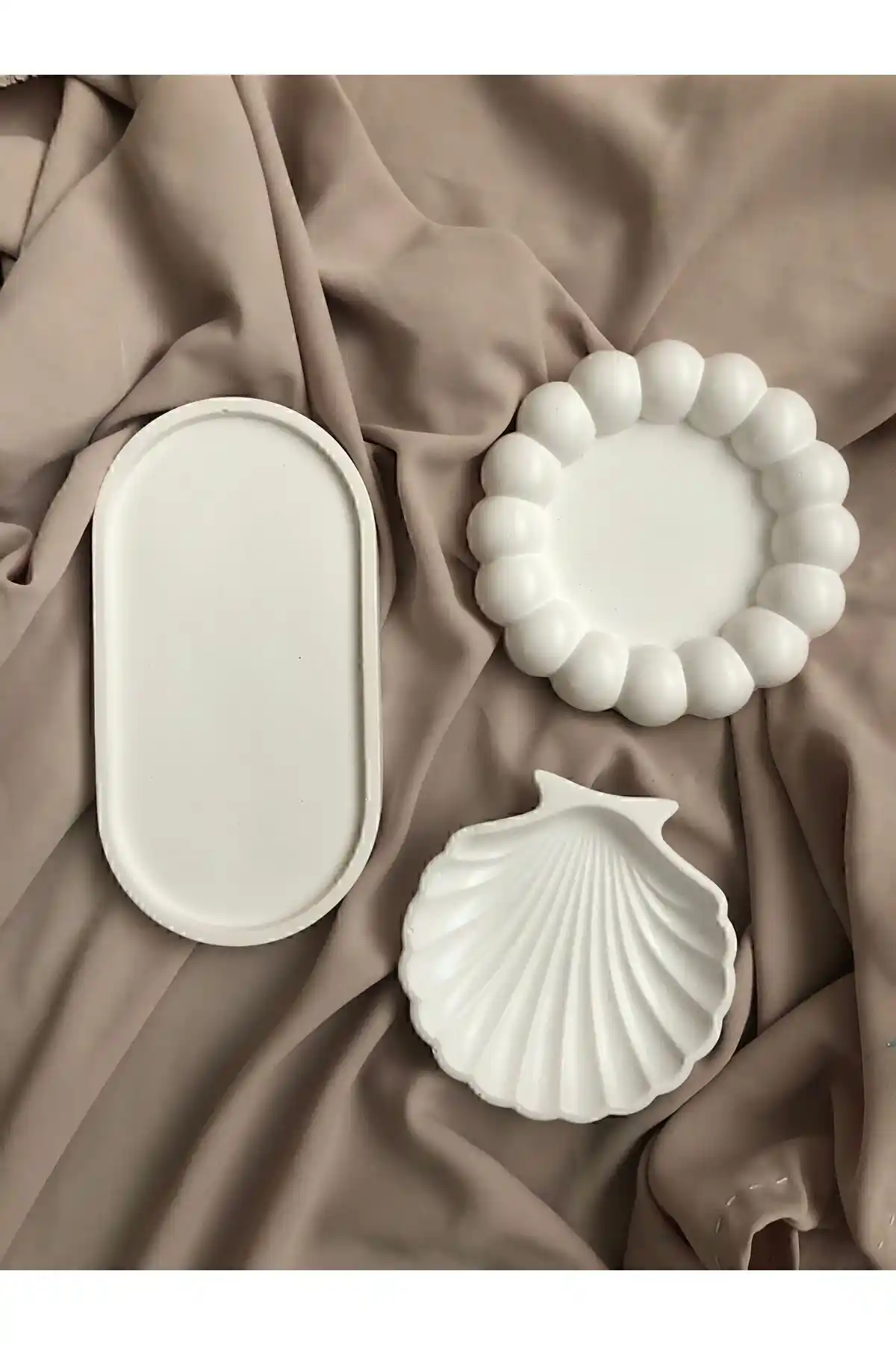 Aksenbirstore Dekoratif Tabak 3'lü Oval & Baloncuk Seti: Şıklık ve Dayanıklılık