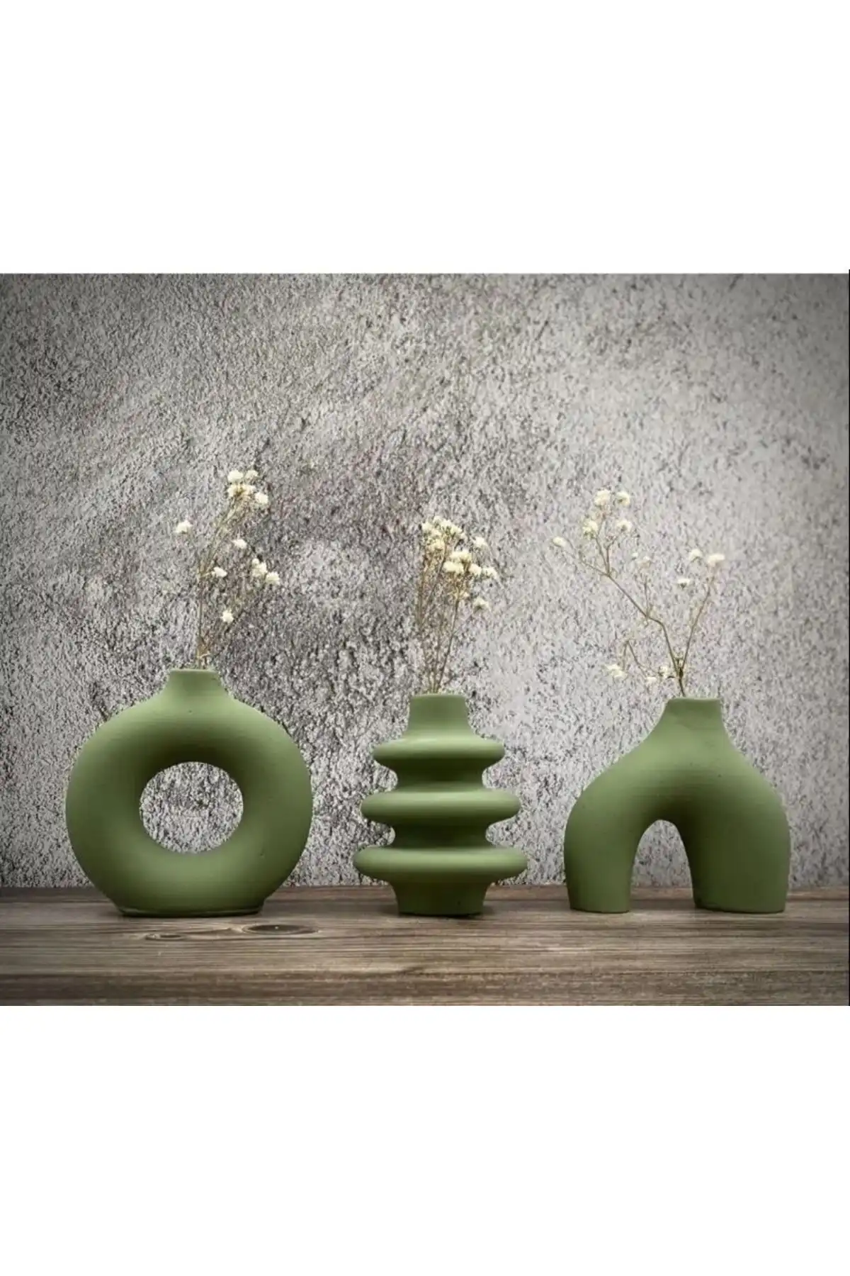 FS HOME AND HOBBY Üçlü Dekoratif Minimal Vazo Seti ile Şıklığınızı Artırın