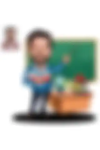 Kişiye Özel Öğretmen Karikatürlü Ahşap Biblo ile Anlam Dolu Hediyeler