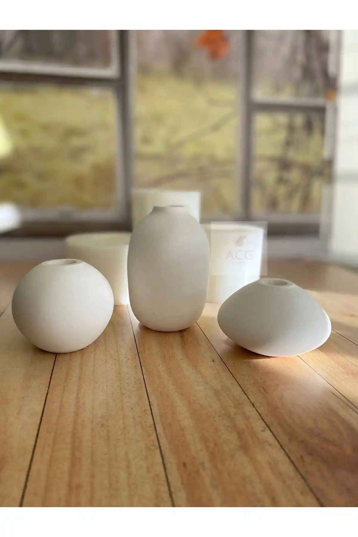 Muffag İsveç Tarzı 3'lü Minimal Vazo Seti ile Estetik Ev Dekorasyonu