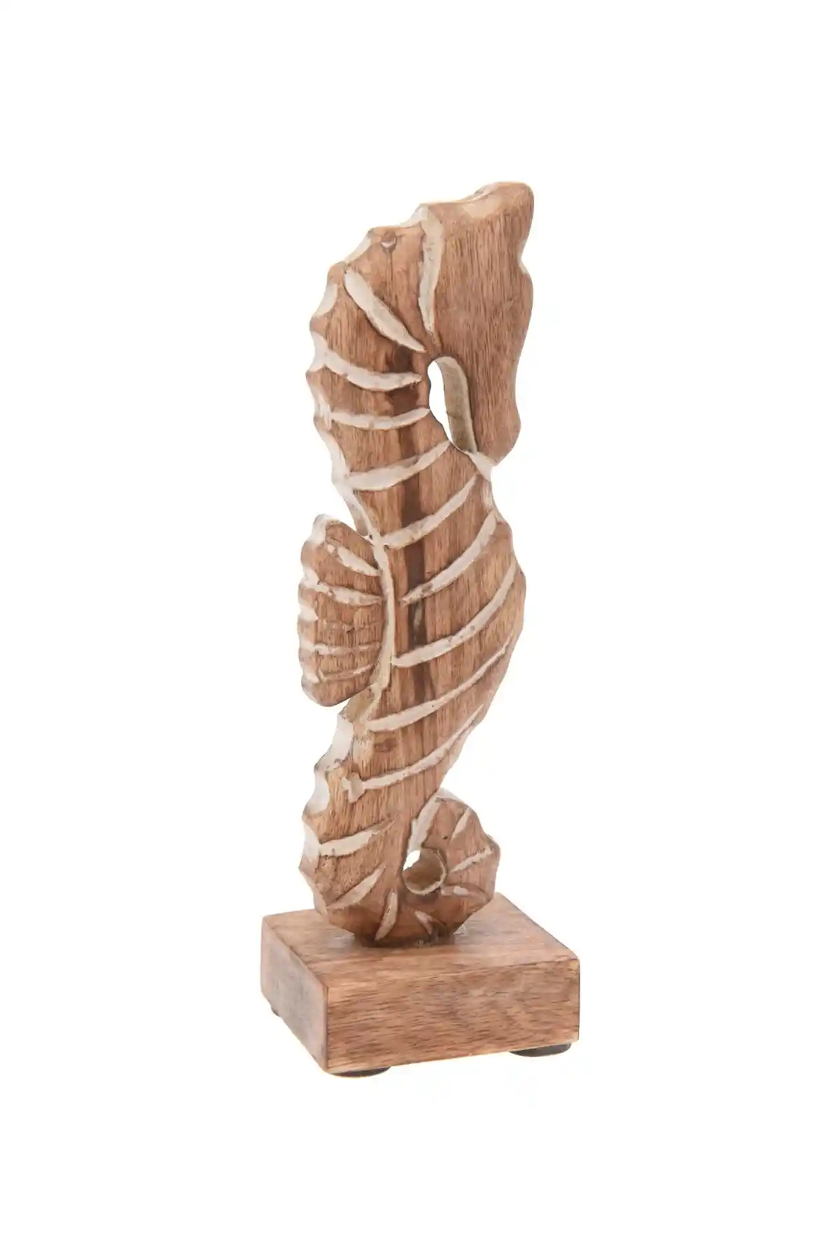 Seahorse on Base Mango Wood: Modern ve Estetik Çok Renkli Biblo