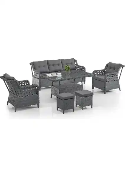 EVDEMO Deniz Rattan Puflu ve Monalin Garden Elite Bahçe Takımı Karşılaştırması