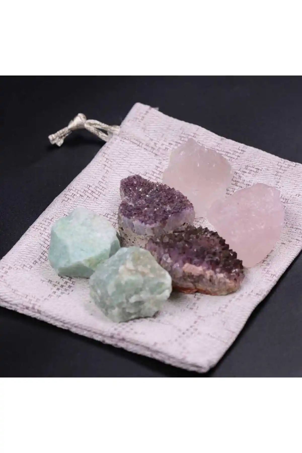 Ametist, Aventurin ve Pembe Kuvars Taşı Seti İle Doğanın Renk Cümbüşünü Yaşayın
