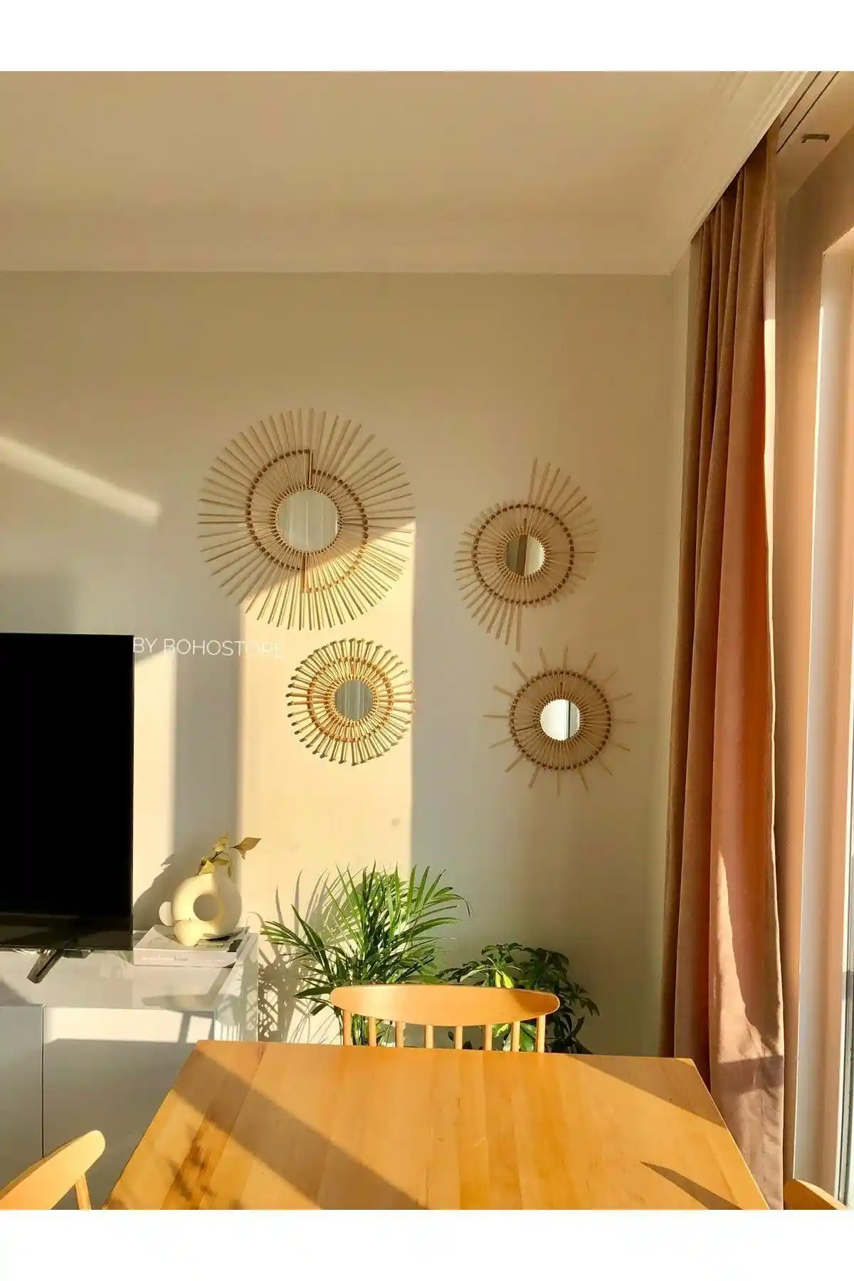 Bohem Bambu Ayna Seti: Estetik ve Fonksiyonel Çözüm İçin İdeal Seçenekler