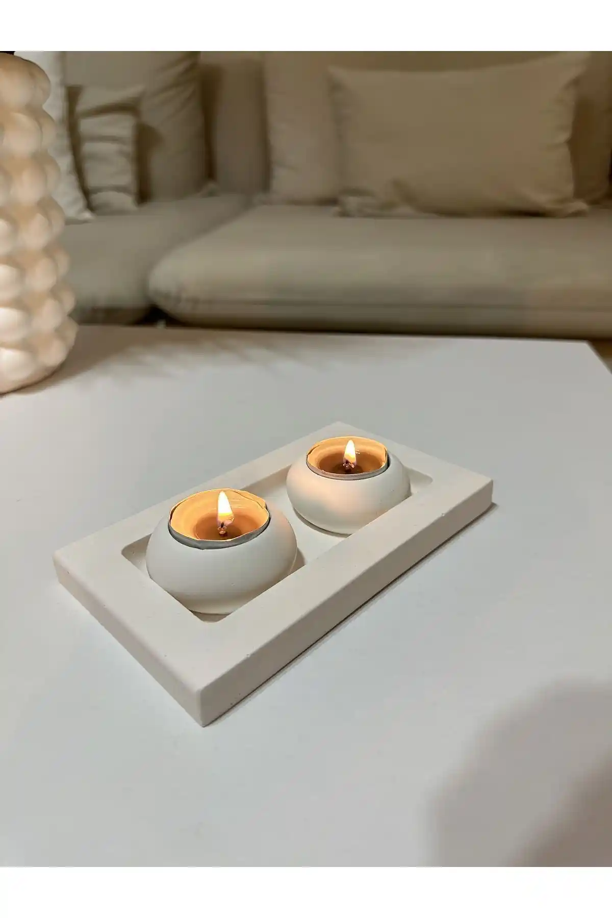 Elfido Mini Tealight Mum Tabağı Seti: Şık ve Dayanıklı Dekoratif Ürün