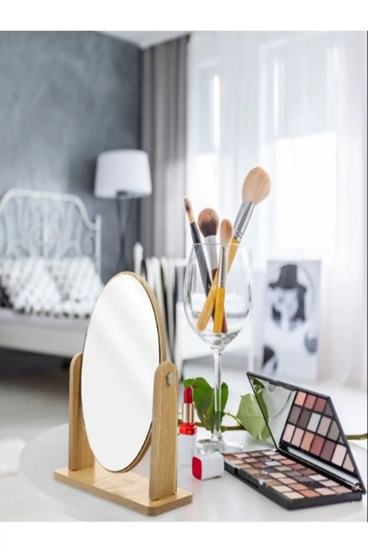 Gaman Özel Dönebilir Oval MDF Kaplamalı Ahşap Makyaj Aynası Hakkında Her Şey